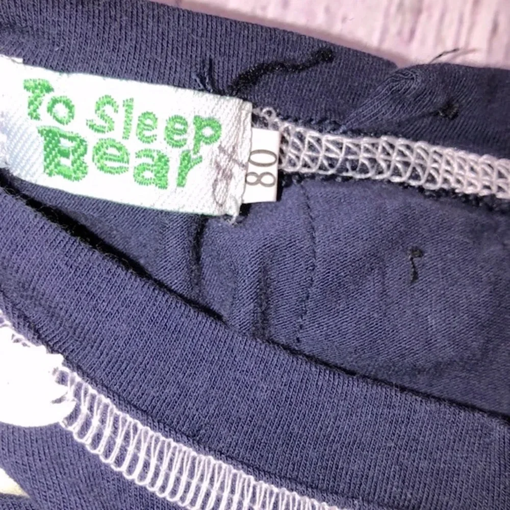 To sleep bear size 80/12-18 months pajama onesie moose print